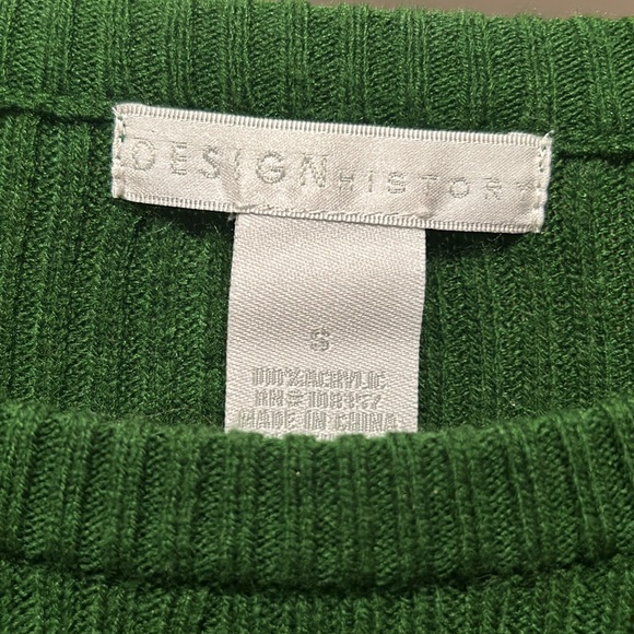 NWOT DESIGN HISTORY | WOMEN’S FLARE LONG SLEEVE | GREEN & WHITE STRIPE | S - Picture 8 of 8